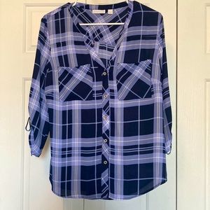 NY&CO plaid blouse
